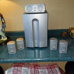 Used Infinity TSS-450 AC 120V 60Hz 200 Watts Subwoofer/Center & 4 Satellite Spea